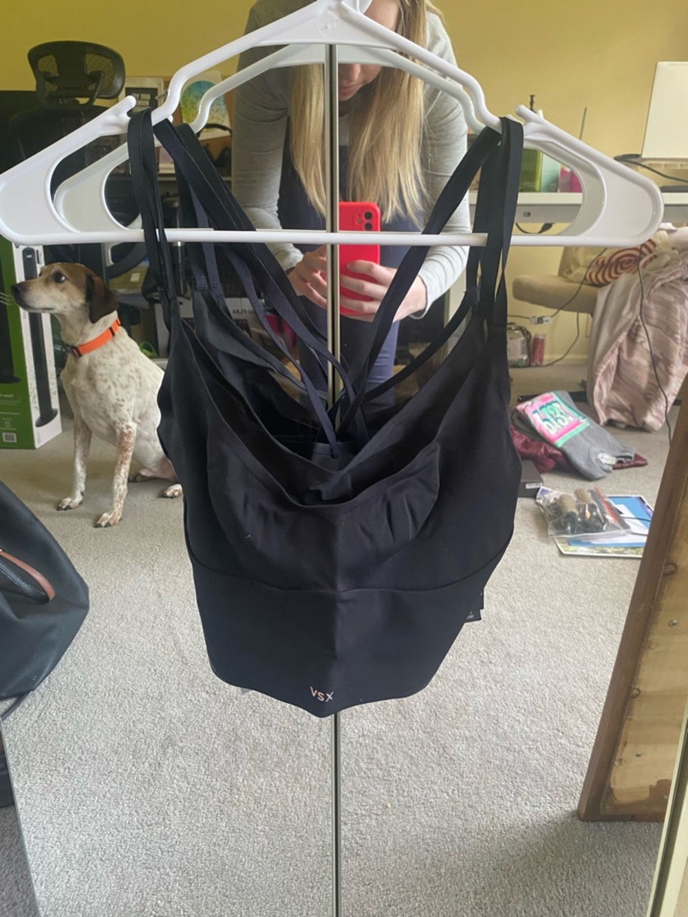 Victoria's Secret Black Multi-Strap Sports Bra Tank